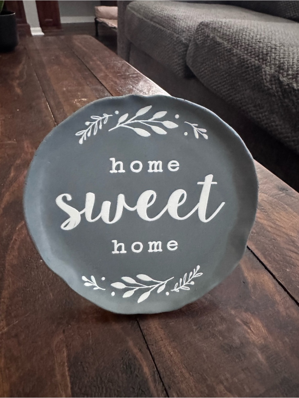 Hobby Lobby Gray "Home Sweet Home" Decorative Plate